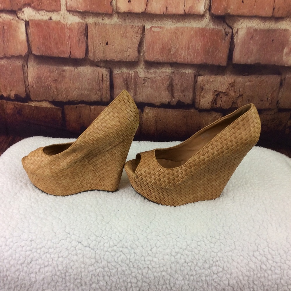 Bertinni Dunes Rattan Open Toe Wedge 6 - Picture 3 of 8